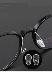White silicone push-in replacement nose pads for compatible eyeglasses