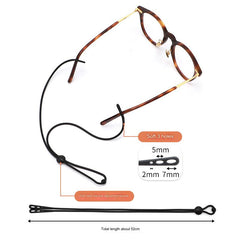 Adjustable silicone eyewear retainer strap, alternate view