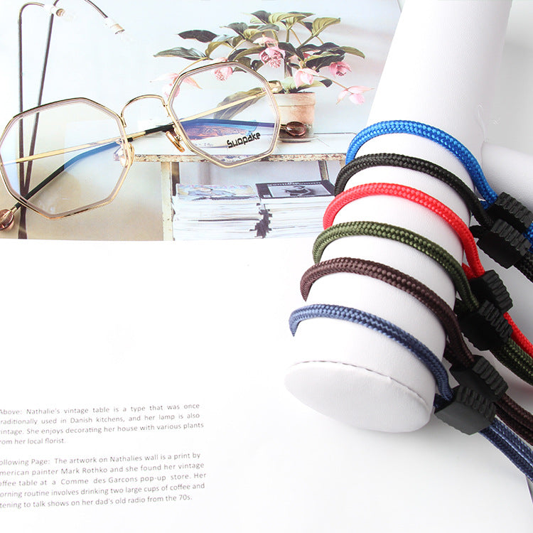 Braided sport eyeglass retainer straps, product detail view