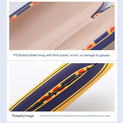 Metal hard shell eyeglass case, product detail view