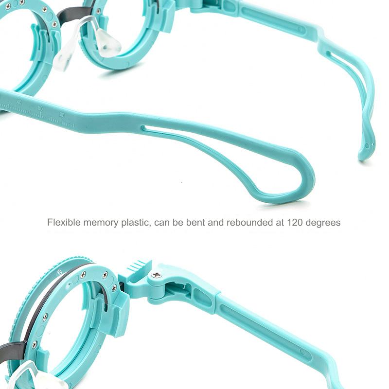 Trial lens frame for compatible optometry workflows, product detail