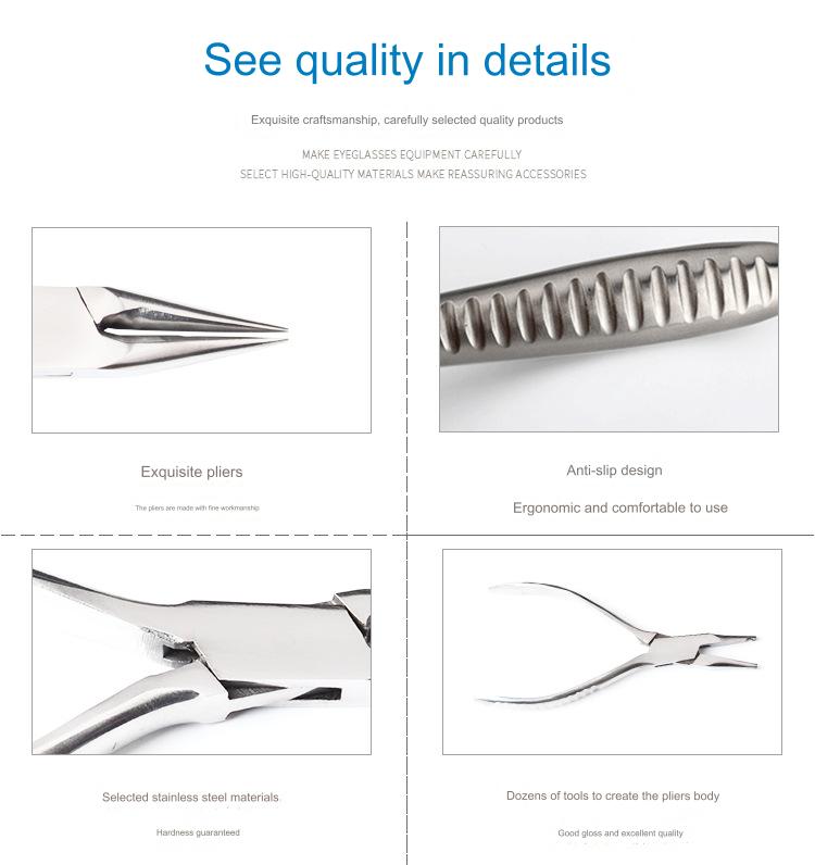 Eyeglass frame adjustment pliers, alternate style view