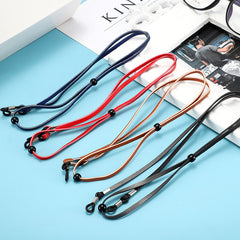 Adjustable braided eyeglass neck straps, product detail view