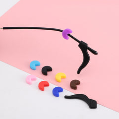 Silicone slide-on temple grip, product detail view