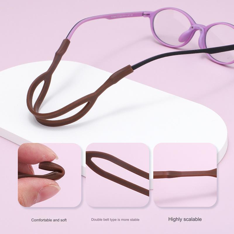Kids elastic eyeglass retainer straps, product detail view