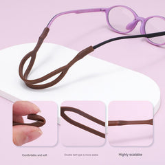 Kids elastic eyeglass retainer straps, product detail view