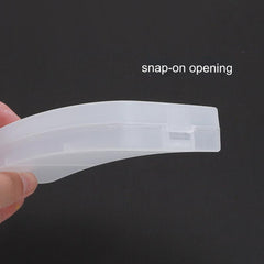 Transparent clip-on lens storage case, product detail view