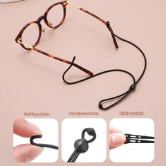 Adjustable silicone sports eyeglass retainer straps, fit detail