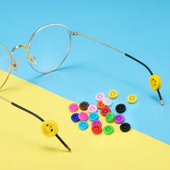 Star-design silicone eyeglass ear grips, fit and shape detail