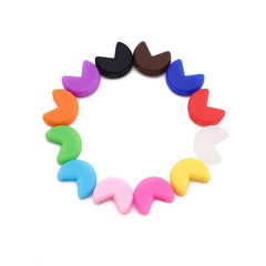 Slide-on silicone eyeglass ear grip holders, fit and opening detail