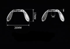 Silicone saddle bridge nose pads, alternate product view
