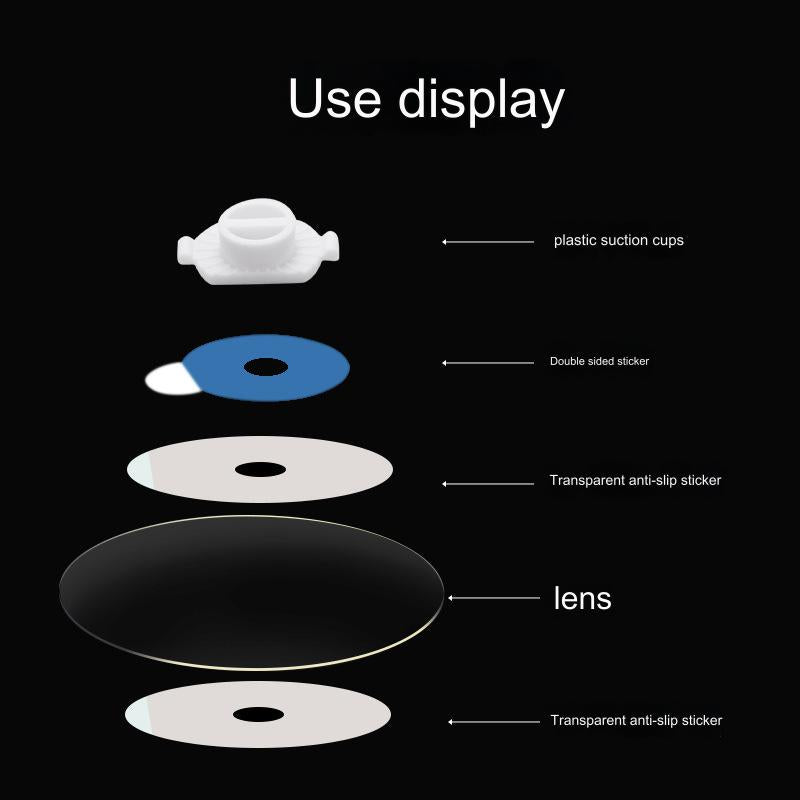 Optical lens edging blocking pads, alternate view