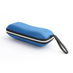 Hard shell zipper eyeglass case with lanyard, product detail view