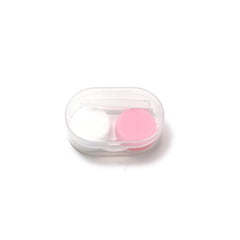 Contact lens travel case with tweezers accessory, detail view