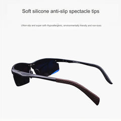 Square-hole silicone eyeglass temple end tips, fit and opening detail