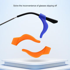 Wide-temple silicone eyeglass ear hook, product detail view
