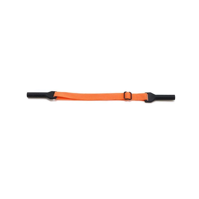 Soft elastic no-tail eyewear straps, connector detail