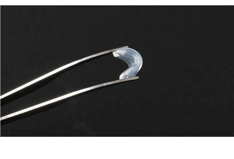 Air-chamber silicone push-in nose pads, mounting and fit detail