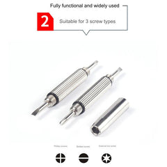 3-in-1 keychain eyeglass screwdriver, tool function detail