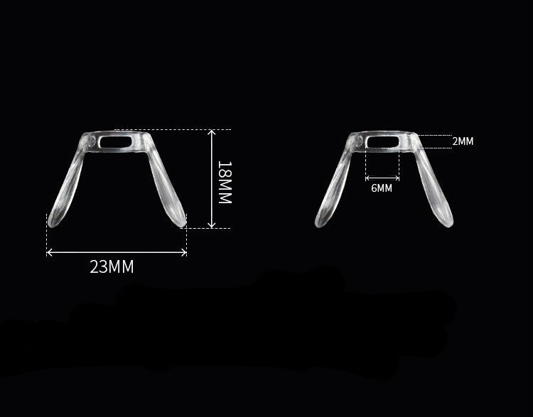 Silicone saddle bridge nose pad, profile detail