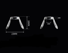 Silicone saddle bridge nose pad, profile detail