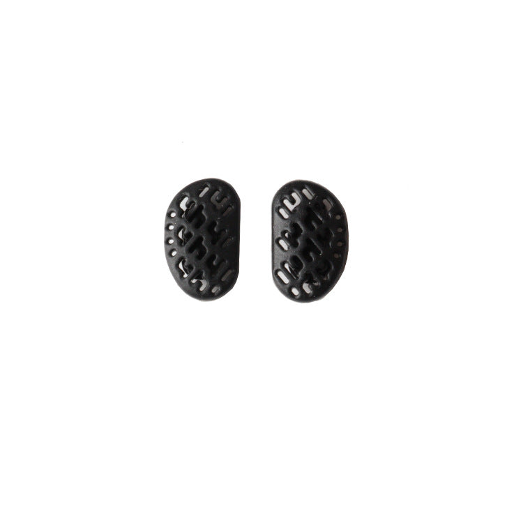 Black push-in replacement nose pads for sunglasses, alternate style detail