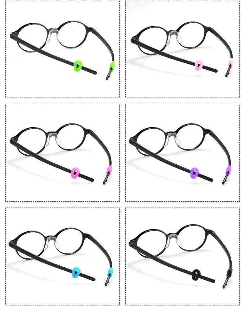 Soft silicone temple sleeves for compatible eyeglasses, alternate view