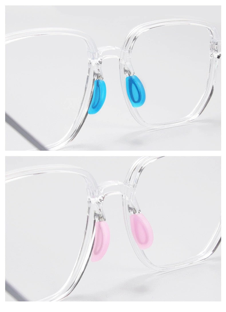 Insert replacement nose pads for compatible eyeglasses, close-up detail