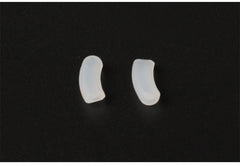Rectangular silicone push-in nose pads, mounting and dimension detail