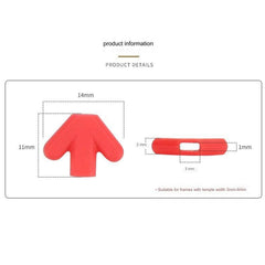 Silicone eyeglass temple grips, alternate view