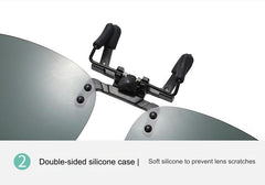 Flip-up clip-on sunglasses, clip mechanism detail