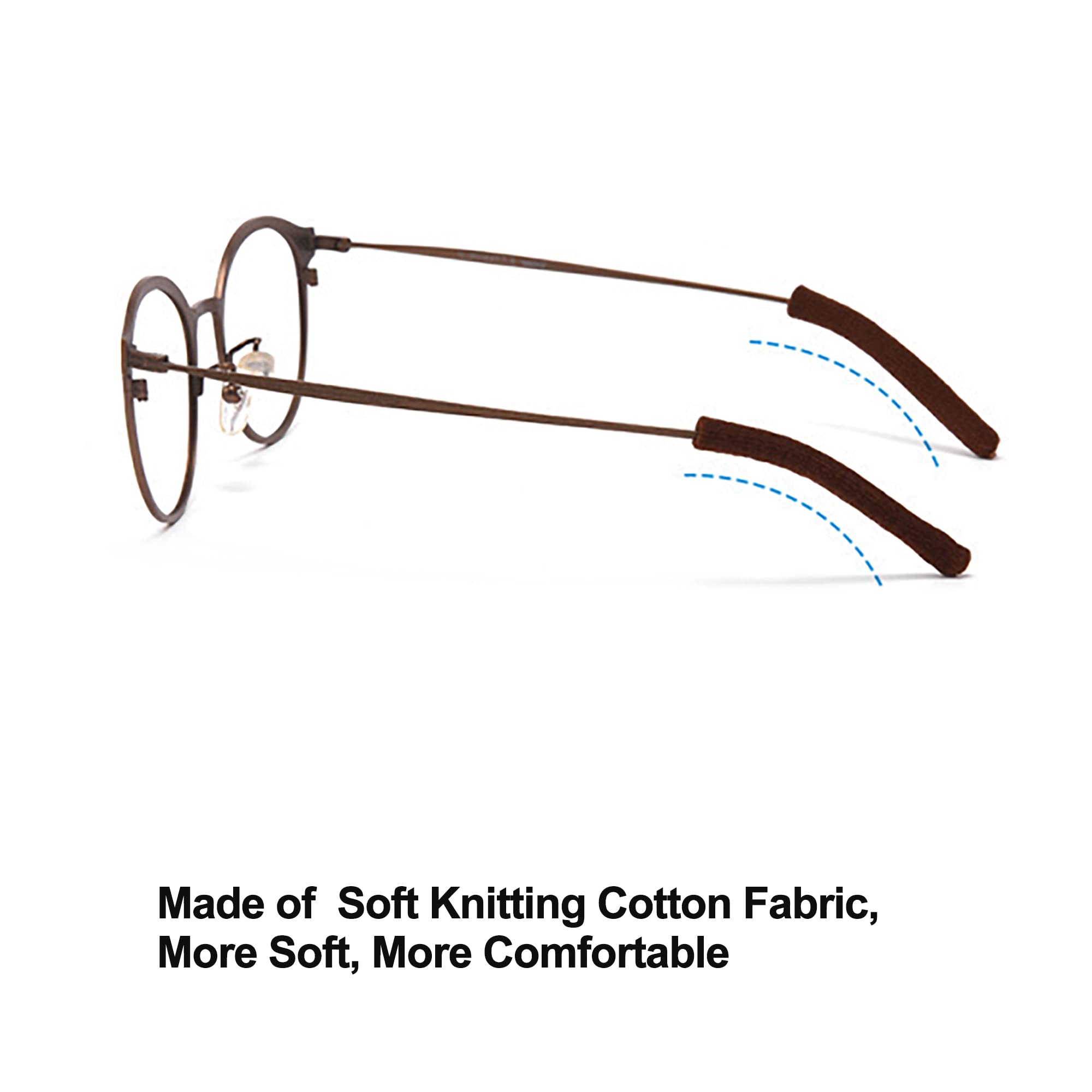 Cotton eyeglass temple cushion sleeves, alternate product view