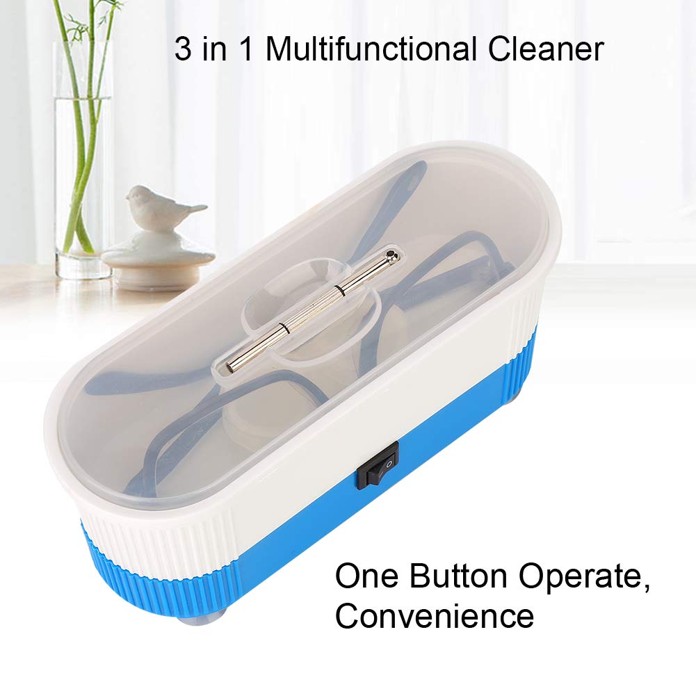 Compact ultrasonic eyeglass and jewelry cleaner, product detail view