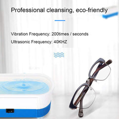 Compact ultrasonic eyeglass and jewelry cleaner, additional product view