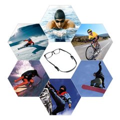 8.66-inch elastic silicone eyeglass retainer straps, close-up view
