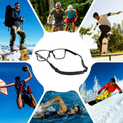 Adjustable eyeglass retainer straps, alternate option view