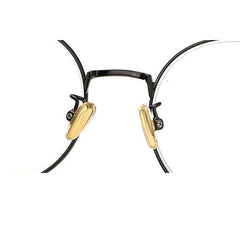 Gold and silver tone metal-core screw-in eyeglass nose pads
