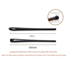 Black acetate sunglass temple end tips, alternate view
