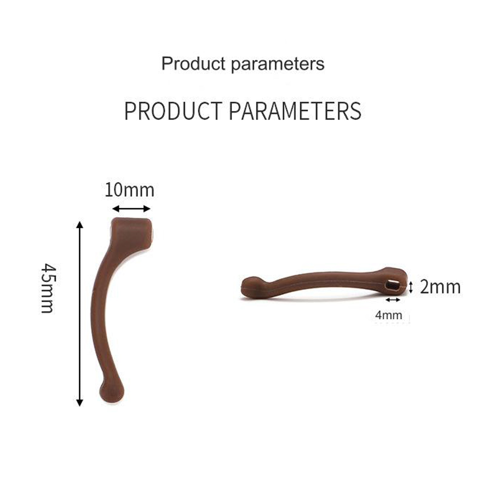 Sports eyeglass retainer grips, alternate view