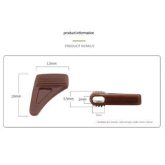Low-profile eyeglass ear grips, alternate view
