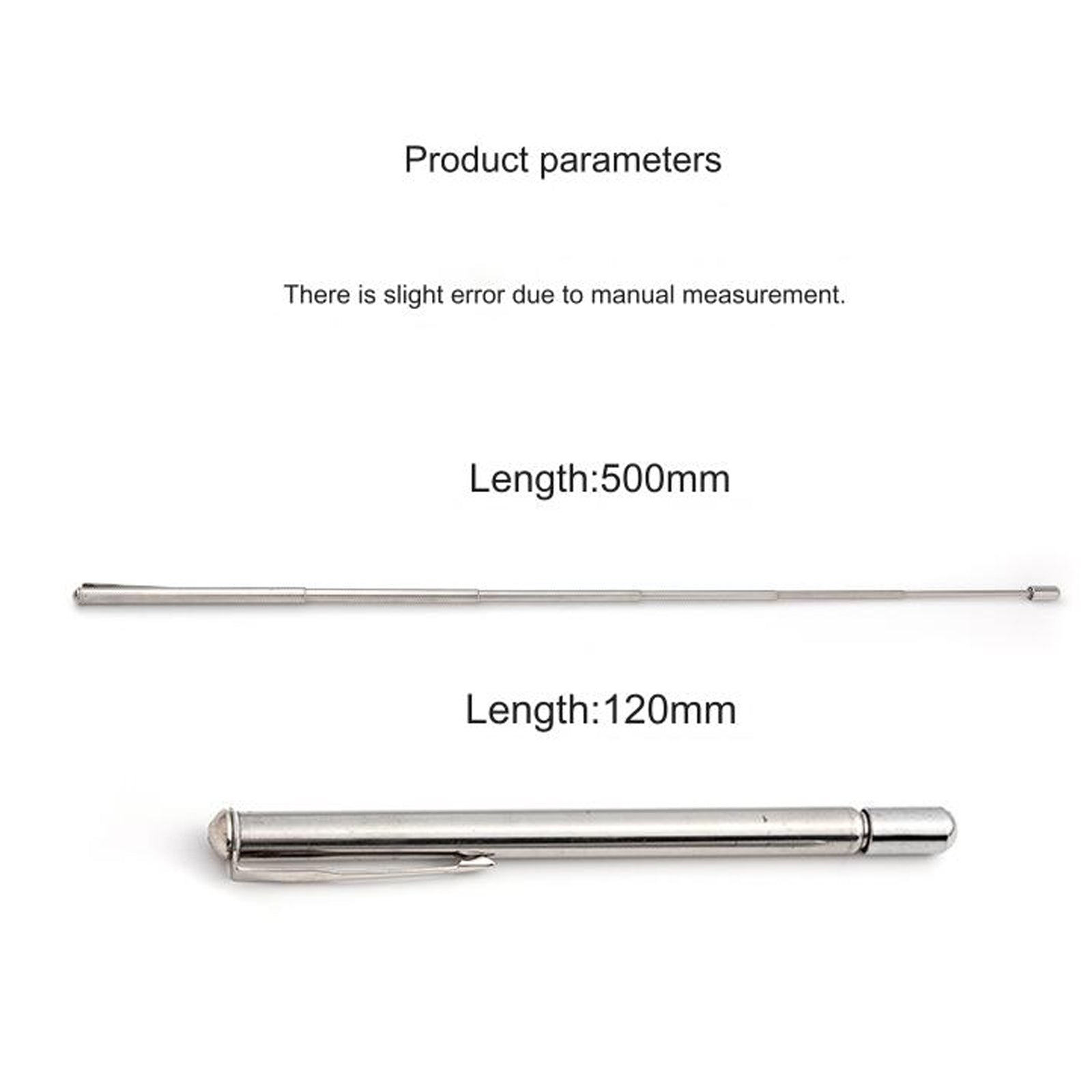 Pen-style retractable vision chart pointer, alternate view