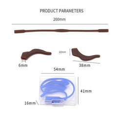 Sports eyeglass strap with silicone ear grips, alternate view