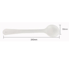 White handheld eye occluder, alternate view