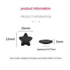 Elastic eyeglass temple tip grips, alternate view
