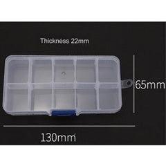 Adjustable small-parts organizer box, alternate view