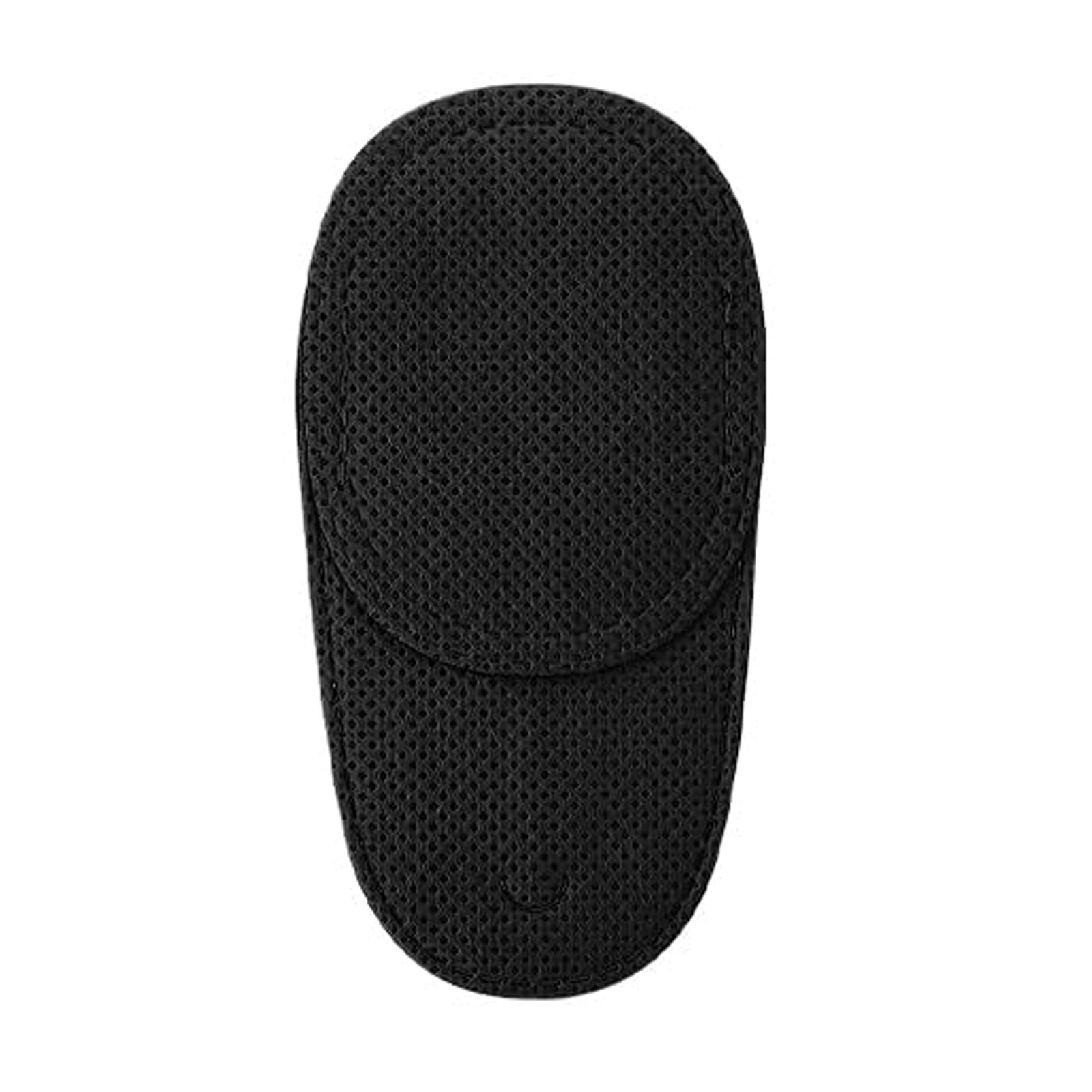 Black reusable eyeglass lens cover patch, product view
