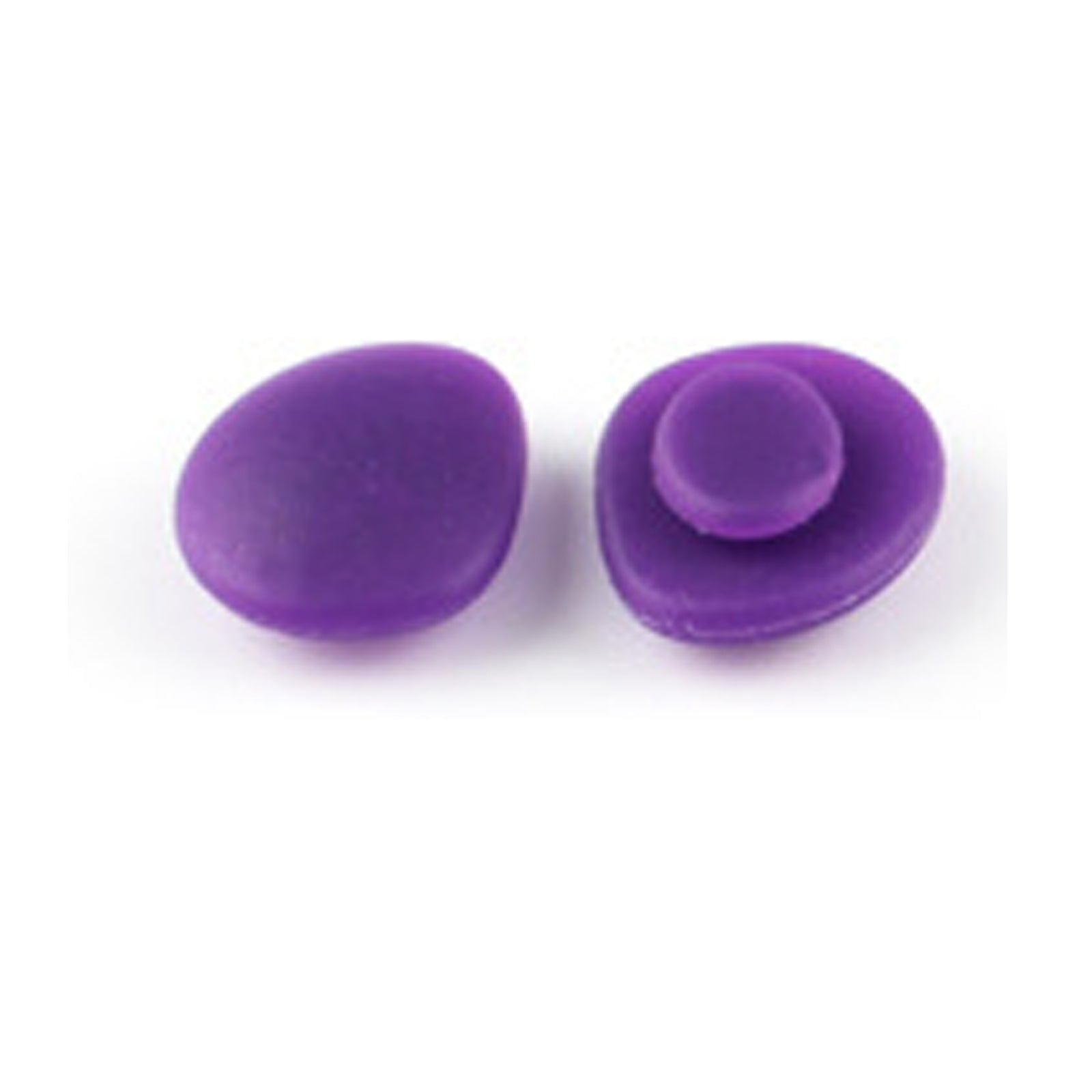 Colorful push-in silicone nose pads for kids' glasses, detail view