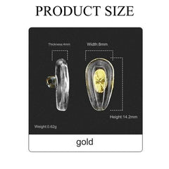 Air-chamber screw-in nose pads with metal core, alternate product view