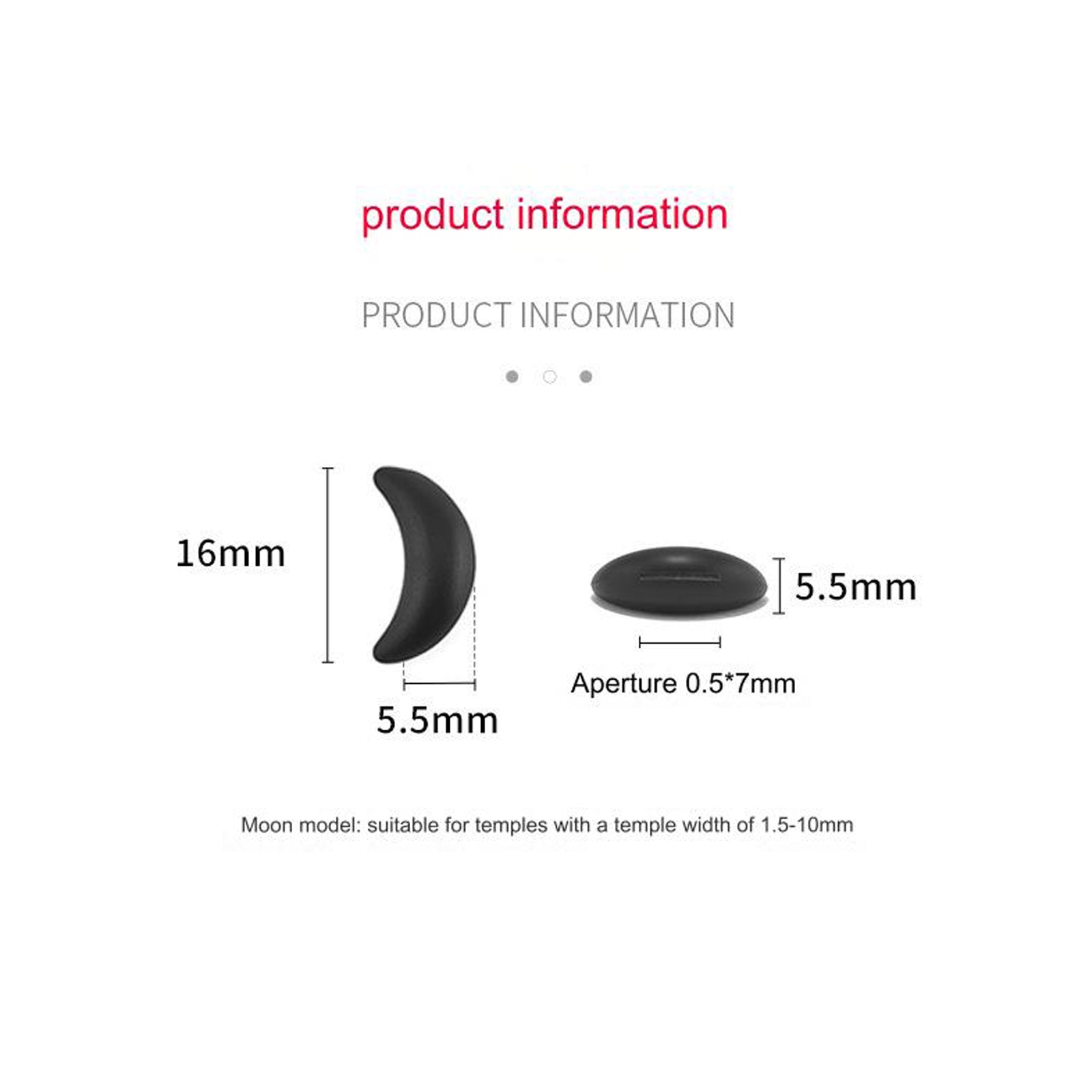 Sports eyeglass stoppers, alternate view