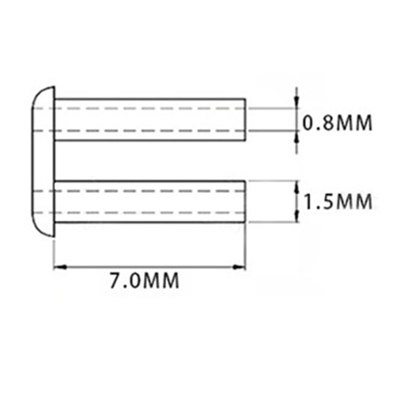Clear rimless frame repair sleeves, product detail
